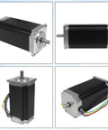 Nema 23 CNC stepper motor kit with 425 oz-in torque, dual shaft for precision projects