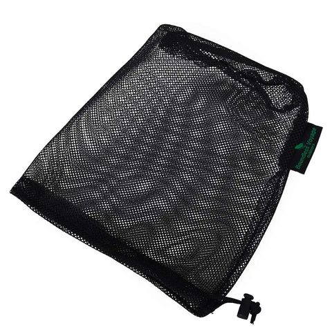 Black nylon mesh drawstring bag with cord lock closure from 5 Pack Nylon Mesh Drawstring Bags For Sports Gear And Outdoor Equipment With Cord Lock Closure Lightweight Moisture Resistant Storage Organizer Great For Gym And Travel Beach Hiking And School Sports Gear Storage
