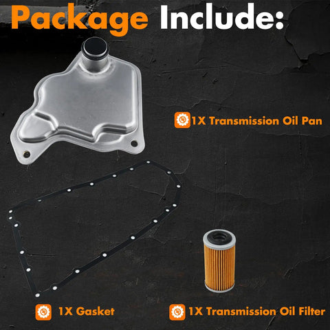 CVT Transmission Filter Oil Pan Gasket Kit RE0F10D 31728-28X0A with gasket, oil pan, filter for Nissan models