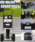 RXFSP Electric Stair Climbing Hand Truck Dolly With 880 Lb Heavy Duty Capacity, features a lithium battery and 1200W motor.