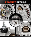 11340 High Output 150 Amp 12V Alternator Replacement For 2007 To 2009 350Z And 2009 To 2010 370Z Infiniti M35 2009 To 2010 Q50 2014 To 2015 Q70 2014 To 2019 Beefed Up Power And Reliability Fits 11340N 23100JK01A showing product details