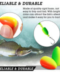 60 Piece Foam Floats Set For Fishing, Bullet Shaped Floats For Snell Rigs displayed with yellow-green and red-yellow colors