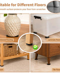 Heavy Duty Self Adhesive Furniture Sliders 36 Piece Set Features Rock Solid Grip For No Sweat Moving And Smooth Gliding On Wood Or Carpet Floors Super Durable Build shown under various furniture on hardwood, carpet, laminate, and tile floors.
