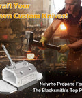 Kickstart Your Forge With This Beginner Blacksmith Forge Kit Stainless Steel Double Door 30 PSI Regulator One Burner For Knife Making