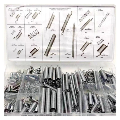 200 Pcs Spiral Galvanized Extended Compression Spring Assortment Kit Box Set Pro Grade With 20 Popular Sizes From 10mm To 79.5mm