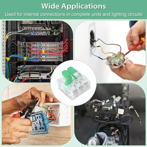 No Screwdrivers Needed With These 30pcs Push Button Lever Wire Connectors Featuring Quick Release Mechanism For Fast Three Port Junction Installation In Tight Spaces Without Any Tools Required for wiring