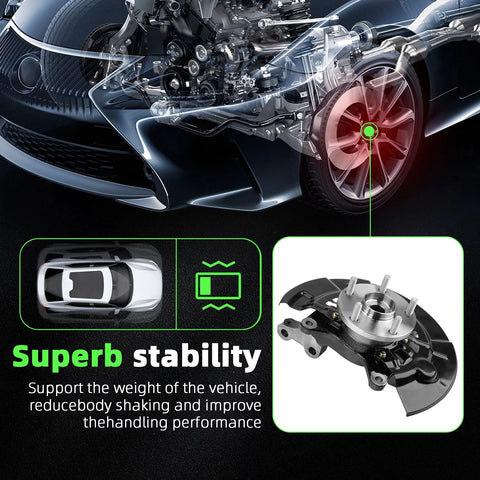 Image of Left Front Steering Knuckle and Wheel Bearing Hub Assembly for 2012 to 2017 Toyota Camry 2.5L L4 Left Driver Side