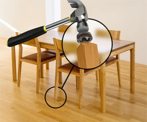 Tap-On 1 Inch Felt Chair Glides Set of 16 Heavy Duty Floor Protectors That Stay Put Smooth Quiet Sliders for Chair Legs Easy Self-Stick Installation Prevent Scratches and Scuffs Fits 4 Chairs