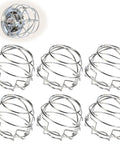 Rock Solid Six Pack 1/2 Inch Fire Sprinkler Head Guard And Cage Protector Cover for semi recessed side wall mounted. Heavy duty chrome construction.