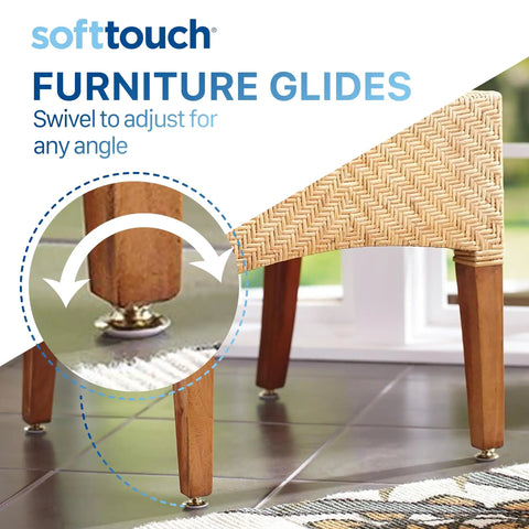 1 Inch Round Nail-On Swivel Furniture Glides For Wood Tables And Chairs On Carpet Easy Glide Low Friction Protective Swivel Sliders Set Of 4 Brass Finish