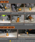 KSEIBI 615235 diamond hole saw, 1-3/8 in core drill for porcelain/ceramic/granite; vacuum-brazed, for angle grinder