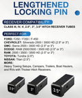 Beefy Extra Long Four And A Half Inch Trailer Hitch Lock Pin For Two Inch, Two Point Five Inch And Three Inch Receivers compatibility list and image
