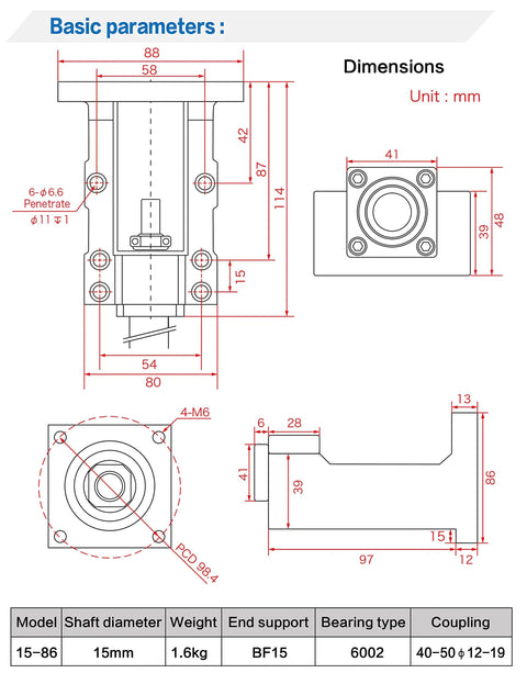 Sturdy Nema 34 Stepper Motor Mounting Bracket BK15 Ballscrew Fixed End Built For Ultra Precise Alignment Easy Install And Rock Solid Coaxial Mounting For Smooth High Torque Systems, 15mm