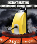 High Pressure Steam Cleaner 3000W Heavy Duty Portable Steamer With 3.5L Tank showing instant heating and steam output feature.