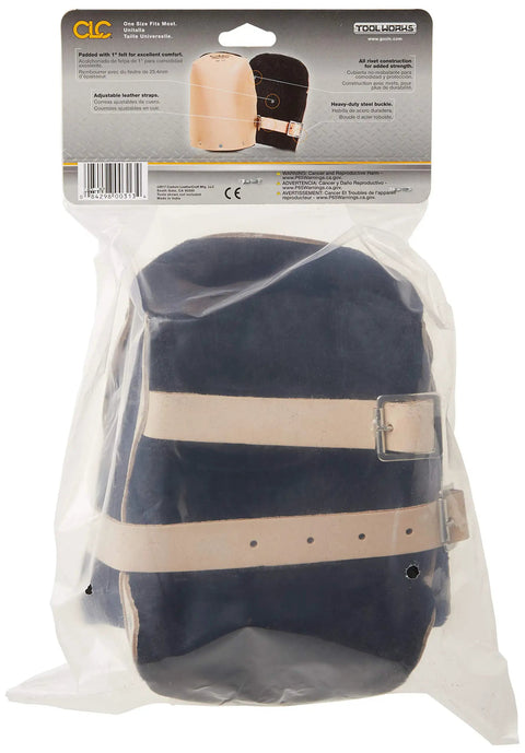 Heavy Duty Leather Kneepads With Double Thick Water Repellent Felt Lining For All Day Comfort Tan Color Adjustable Straps