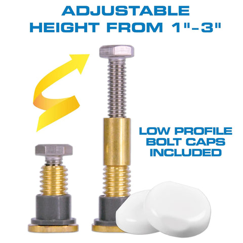 All In One Toilet Installation Kit With Perfect Seal Wax Ring And Zero Cut Bolts Wax Free No Mess Toilet Repair Repositioning