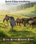 Portable Solar Powered Fence Energizer Delivers 0.20J Output And 8KV For Up To 10 Miles Of Fence Protection Perfect For Livestock