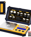 Pocket Gram Scale 300g x 0.01g High Precision Digital Scale For Jewelry And Powders shown with backlit display and calibration weights.