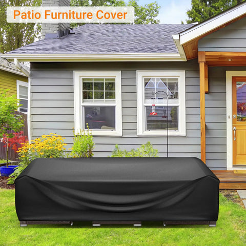 Patio Furniture Covers Rectangle For Outdoor Tables And Sectional Sets 90 Inch Long By 64 Inch Wide By 28 Inch High Heavy Duty Waterproof