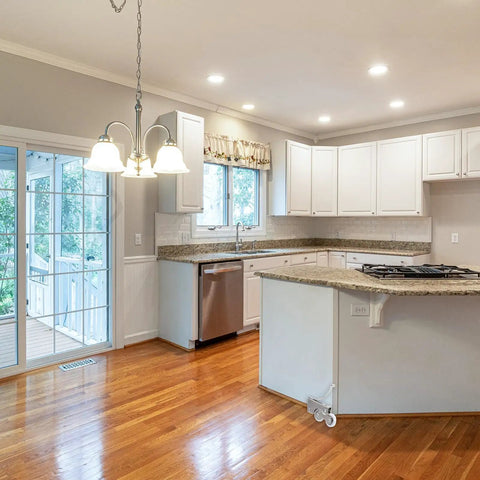 8 Piece Double Wheel Replacement Door Runners For Sliding Windows And Wardrobes Heavy Duty Pulleys That Glide Smooth As Butter With No Sweat Installation For A Real Upgrade Today in a modern kitchen with hardwood floor.