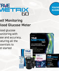 Compact Blood Glucose Meter Starter Kit With Case 100 Test Strips 100 Lancets Control Solution And Log Book bundle image