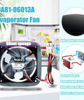 Refrigerator Evaporator Fan Motor With Silent Sponge For Quiet Operation Replacement Compatible With RF Series Models RF18 RF20