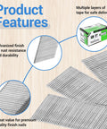 Image showing 16 Gauge Angled Finish Nails Two And A Half Inches 20 Degree Galvanized with packaging and highlighted features.