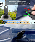 Heavy Duty Tarp Clips With Lock Grip Built Tough For Outdoor Use Rugged Plastic Clamps For Tents Linoleum Canvas And Garden Projects Reusable 10 Pack Now showing adjustable grip and tarpaulin.