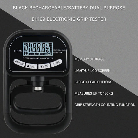 Grip Strength Tester And Training Kit With Electronic Hand Dynamometer Up To 400 Lbs 180 Kg Adjustable Resistance Grip