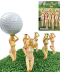 Six Color 3 Inch Plastic Golf Tees Set Novelty Practice Tees For Golfers Low Friction Tip Durable And Fun display
