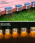 Diamond Solar Fence Lights 6 Pack Dope Outdoor Waterproof Deck And Step Lights Solar Powered for garden patio stair