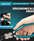 Pro Grade 7 Inch Snap Ring Pliers Set For Internal And External Circlips with non-slip surface and ergonomic design