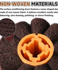 Close-up of Pro Grade Heavy Duty Wave Shaped Nonwoven Surface Conditioning Tool 4.1 By 4 Inch for Polishing Machines