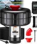 Floating Pond Fountain Aerator 1HP 15000 GPH With Timer And 100 Ft Power Cord Includes Two 100 Ft Traction Ropes