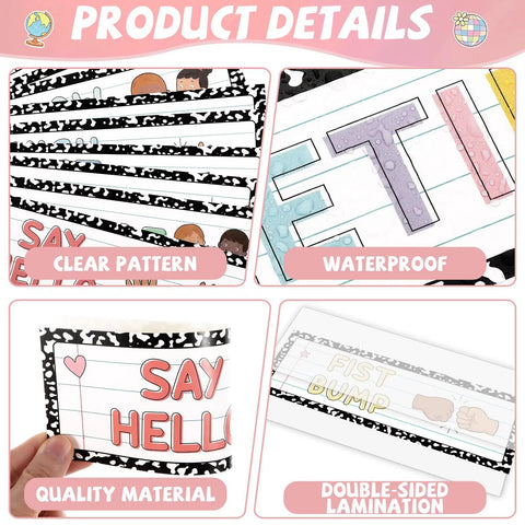 15 Piece Classroom Rules Posters And Greeting Cards Set For Back To School Decor with clear pattern and waterproof design