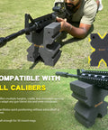 X Block Shooting Rest For Rifles, Ultra Lightweight Portable Bench Block with recoil reduction on grass field