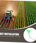 A Seed Spreader Tube for Corn Planters 1 Set Plastic Seeder Replacement Tube Farm Gear Accessory next to a cornfield.