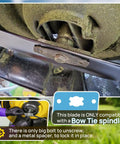 21 Inch Mulching Lawn Mower Blade For Cub Cadet MTD Craftsman Troy Bilt TB110 TB200 Walk Behind Push Mowers Replacement Parts 942-0741A 742-0741A CMXGZAM100067 installed view with Bow Tie spindle