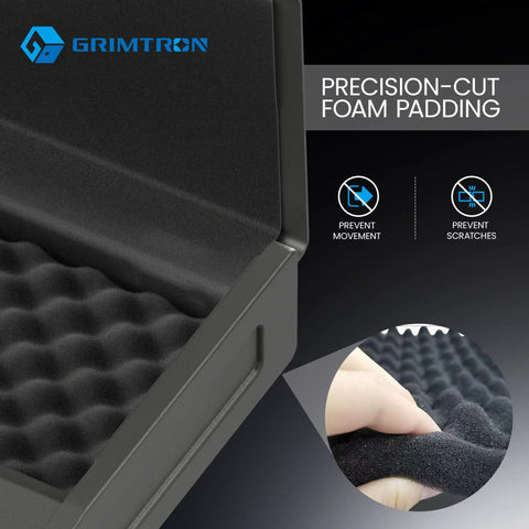 Ready To Go Eight Point Two Pound Heavy Duty Biometric Gun Safe interior with precision-cut foam padding highlighting durability