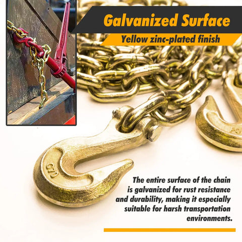 Badass Two Pack Ratchet Load Binder With Grade 70 Hook To Hook Five Sixteen Inch By Ten Foot Chains Built Different To Haul Heavy Loads Without A Sweat And Keep Your Cargo Locked Down Dead
