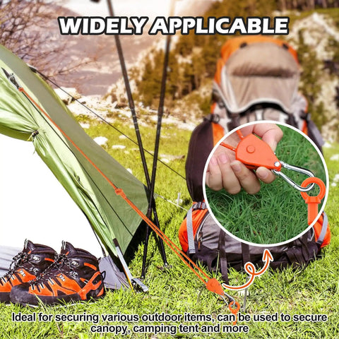 Heavy Duty Ground Anchor Kit 4 Pack 18 Inch Screw In Tent Stakes With T Handle And Retractable Ratchet Straps securing tent