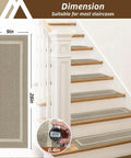 Soft Stair Treads 15 Pack Non Slip Carpet Mats 28x9 Inches For Indoor Wooden Stair Runners Kid And Pup Friendly Rugs 100 Percent Polyester With TPE Backing Beige