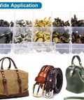 150 Sets Solid Chicago Screws And Leather Rivets In Mixed Colors With Zero Hassle Install Tools Heavy Duty Zinc Alloy Metal Studs built for belts and bags.