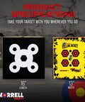 Yellow Jacket Dual Threat Foam Archery Target Block Up To 350 FPS For Compound Bows And Crossbows Four Sides And 32 Bullseyes