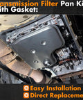 6R140 Transmission Filter Kit BC3Z7A098B installed in Ford 6.7L Power Stroke diesel truck transmission pan with gasket