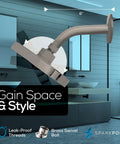 High Pressure 6 Inch Rain Shower Head With 6 Inch Shower Arm Chrome Finish in modern bathroom