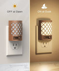 Vintage LED Night Light Plug In With No Fuss Dusk To Dawn Sensor Auto On Off Dimmable Brightness 1W Equivalent 3000K.