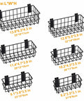 Heavy Duty Slatwall Baskets 6 Pack Black Multi Size Storage Organizer For Garage And Workshop Stackable And Space Saving Caddies