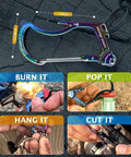 Custom Engraved Firebiner 6 In 1 Fire Starter Carabiner Multitool For EDC Keychain With Utility Blade and Bottle Opener