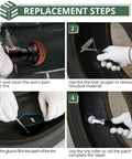 Replacement steps for tire repair using Shop Ready Heavy Duty Air Tire Buffer Kit Includes 2500 Rpm Pneumatic Grinder With Twin High Speed Tungsten Buffing Wheels Quick Scraper And Patch Roller Built Tough For Garage Pros.